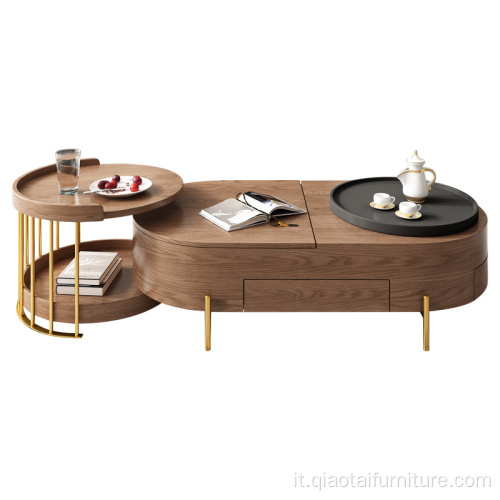 Il tavolino da caffè Nordic Modern Lift Top in legno